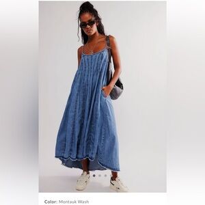 Free people denim dreams midi dress